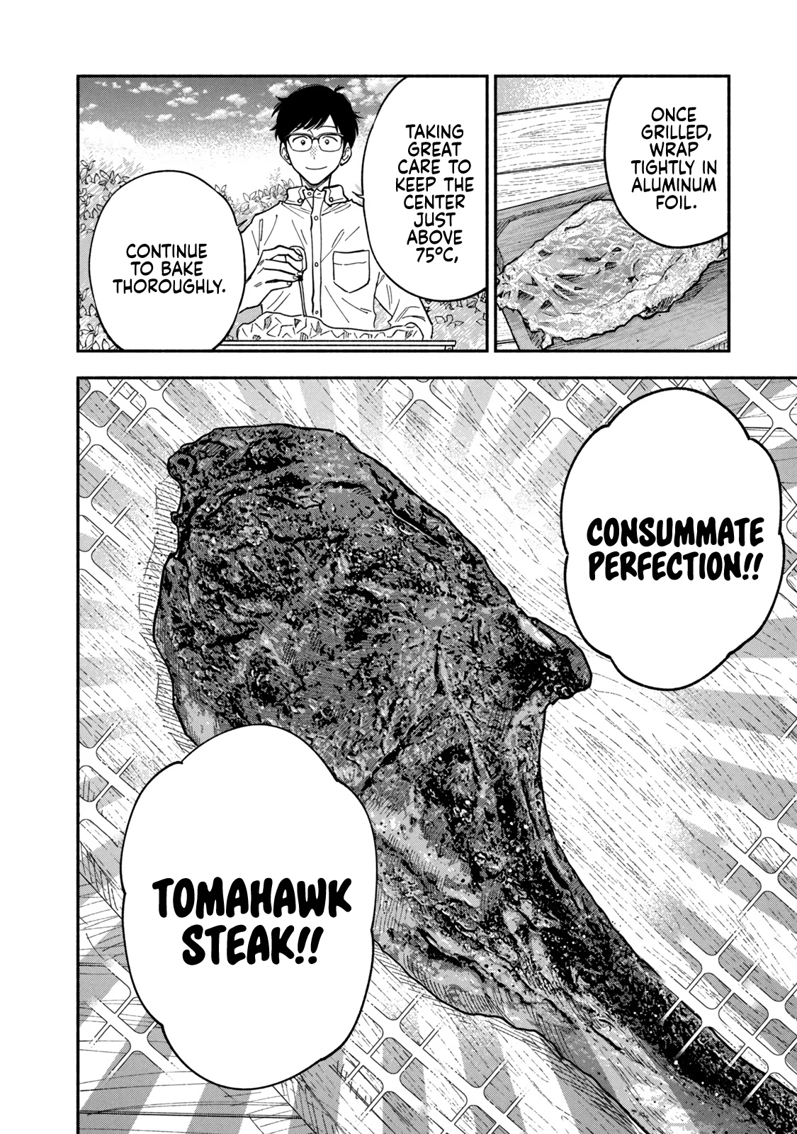 A Rare Marriage: How To Grill Our Love - Vol.13 Chapter 78: To Celebrate Your Promotion: Tomahawk Steak!!