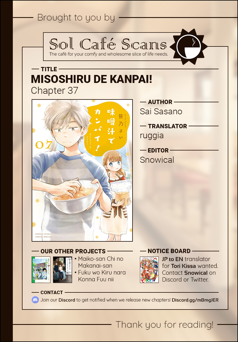 Misoshiru De Kanpai! - Vol.7 Chapter 37: Let S All Make Homemade Miso!