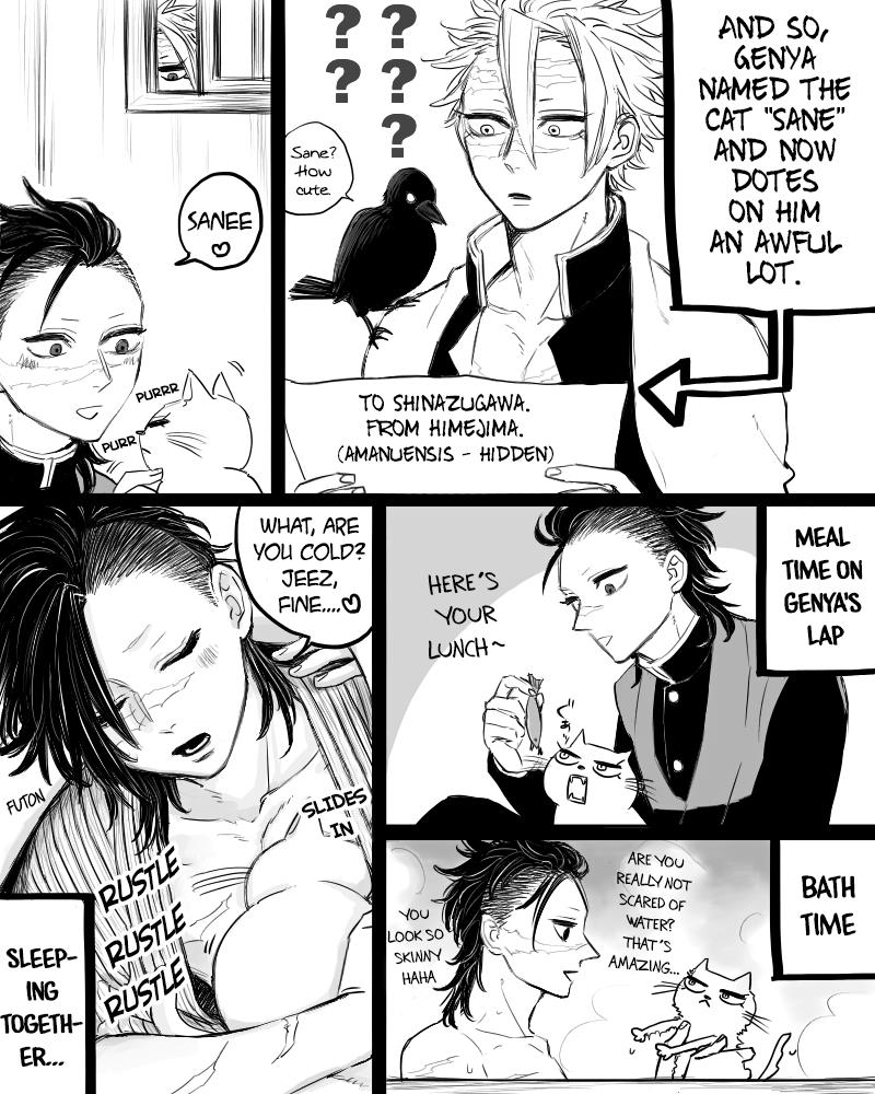 Kimetsu No Yaiba - Genya Doujins - Chapter 23: (By: Rikuro) - Cats, Genya, And Himejima-San (Also Sanemi From Time To Time)