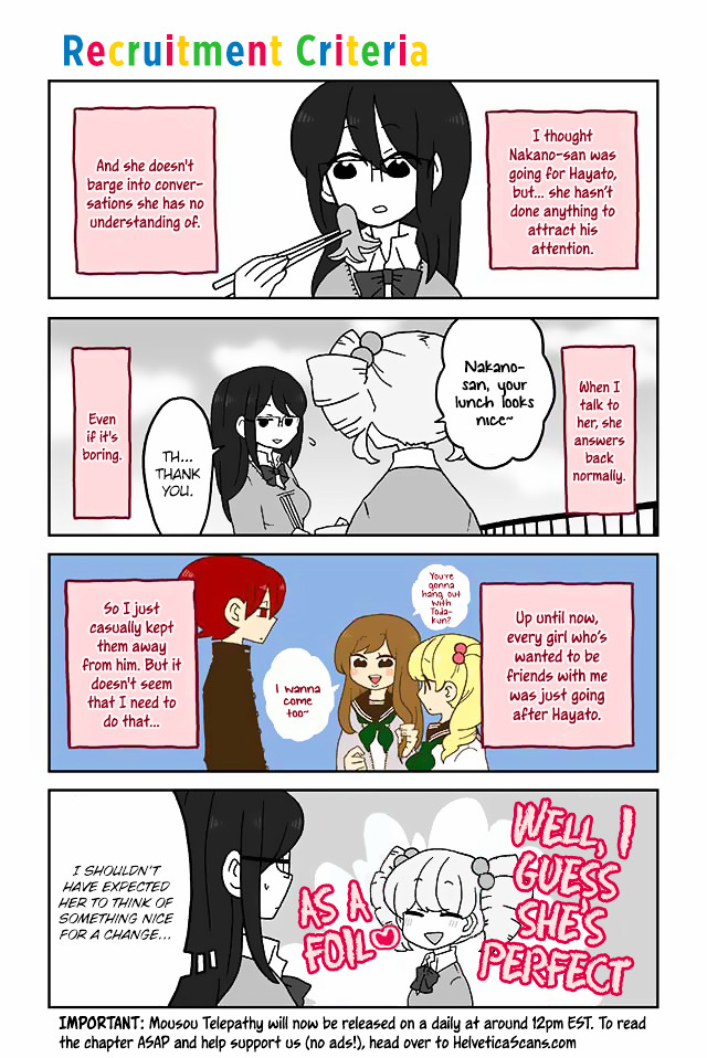 Mousou Telepathy - Chapter 42 : Recuitment Criteria