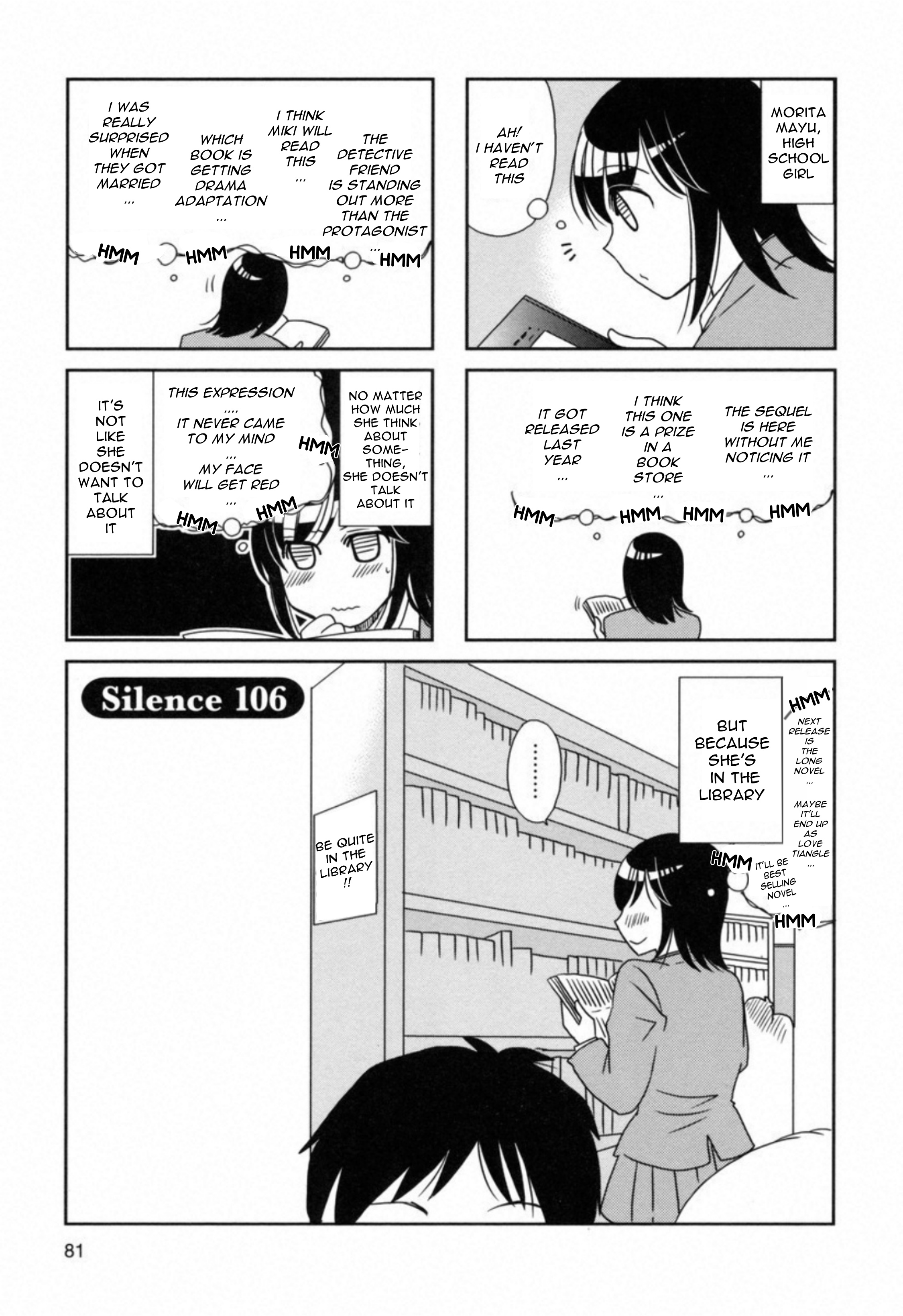 Morita-San Wa Mukuchi - Vol.6 Chapter 106: Silence 106