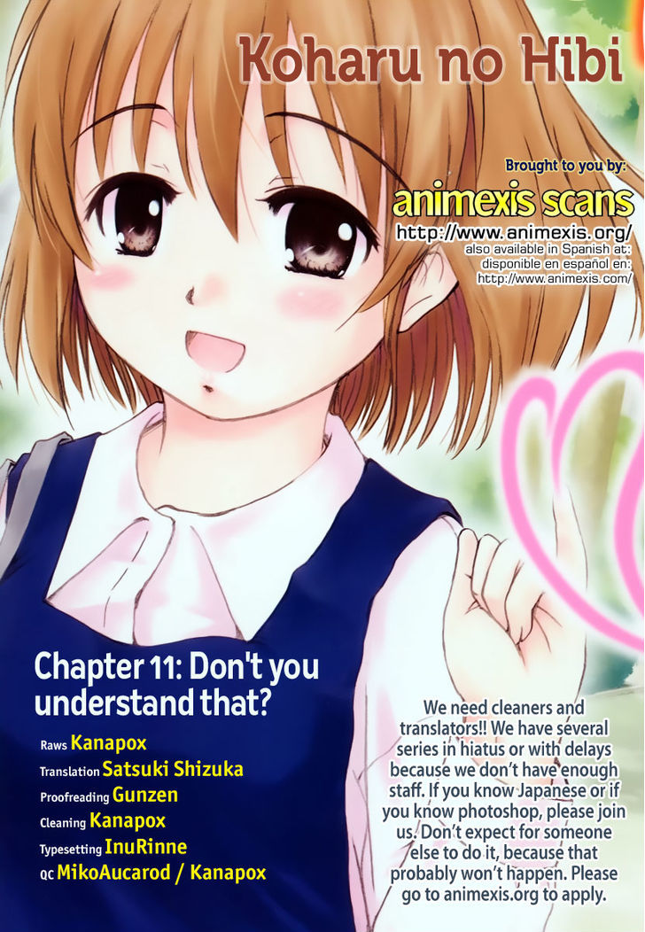 Koharu No Hibi - Vol.1 Chapter 11 : Don't You Understand That?