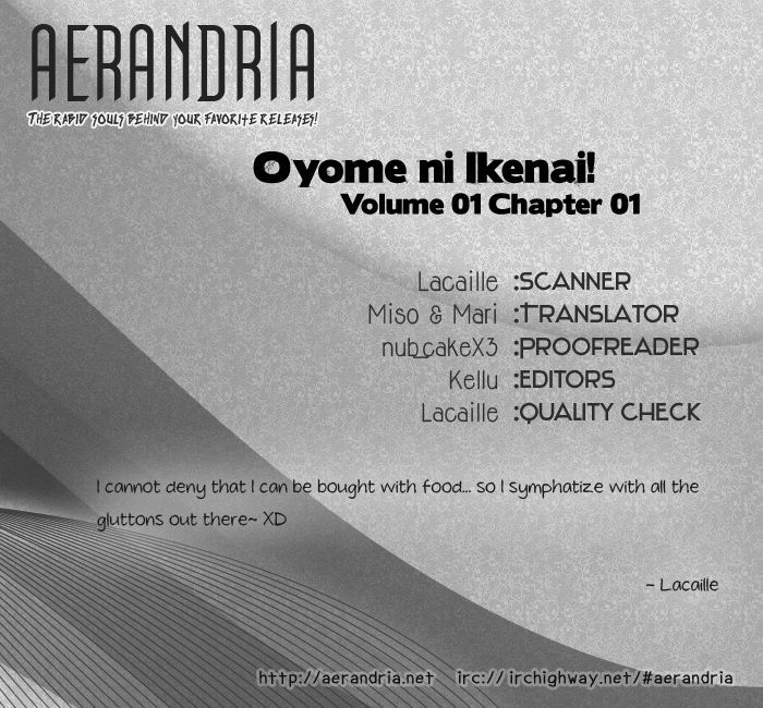 Oyome Ni Ikenai! - Vol.1 Chapter 1