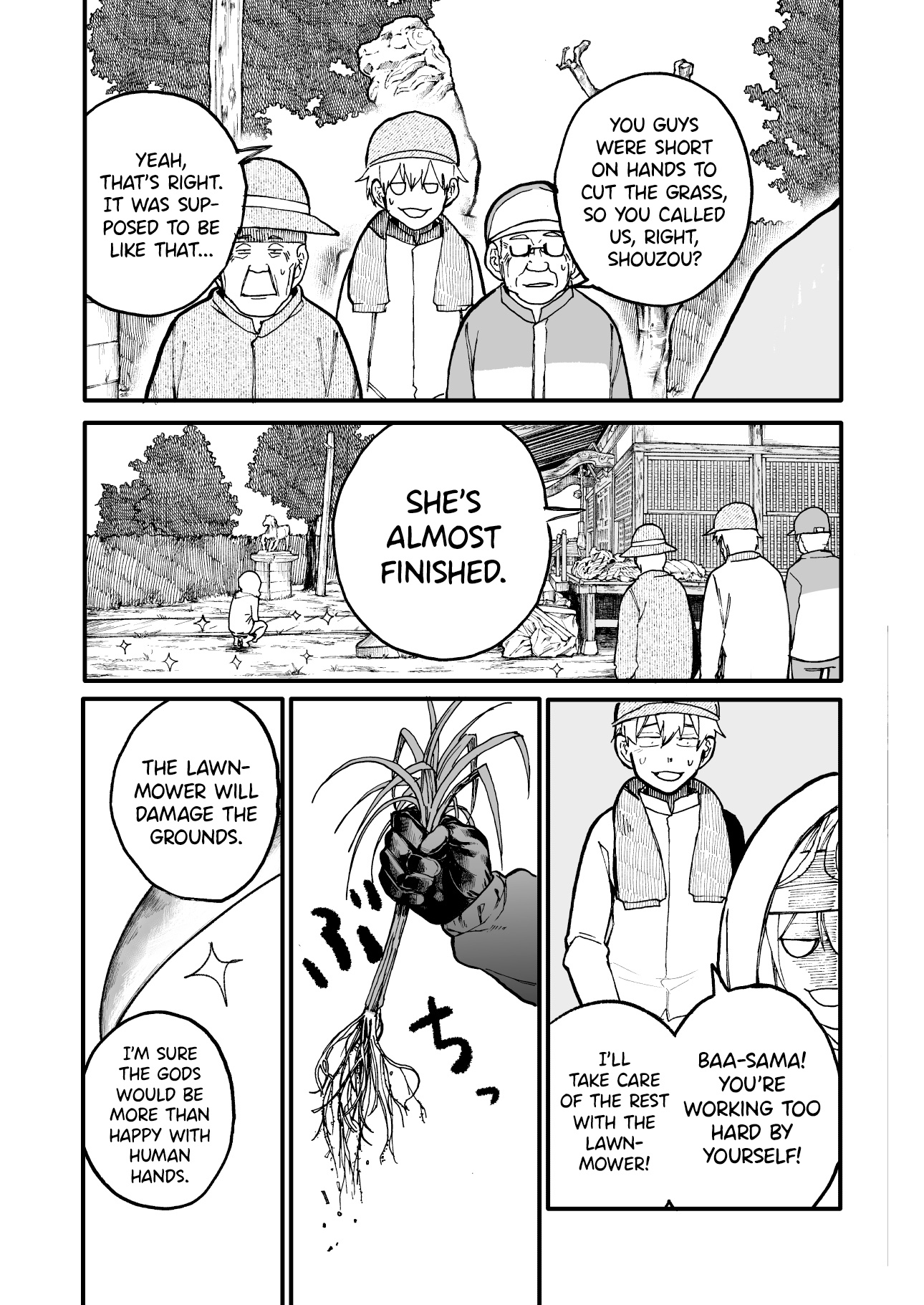 A Story About A Grandpa And Grandma Who Returned Back To Their Youth - Vol.2 Chapter 44: Cleaning The Shrine