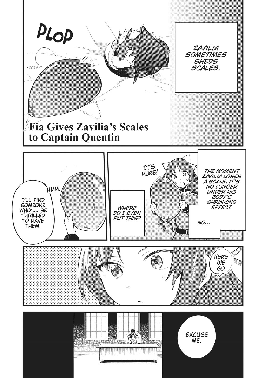 The Reincarnated Great Saint Hides That She's A Saint - Chapter 21.5: Bonus Manga: Fia Gives Zavilia's Scales To Captain Quentin