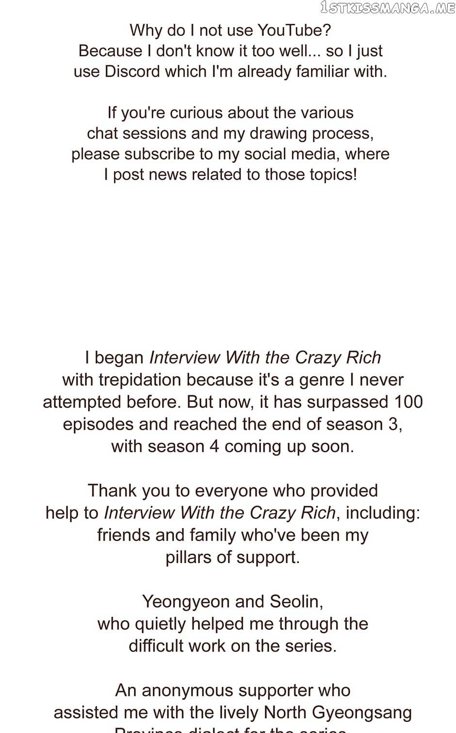 Interview With The Crazy Rich - Chapter 113