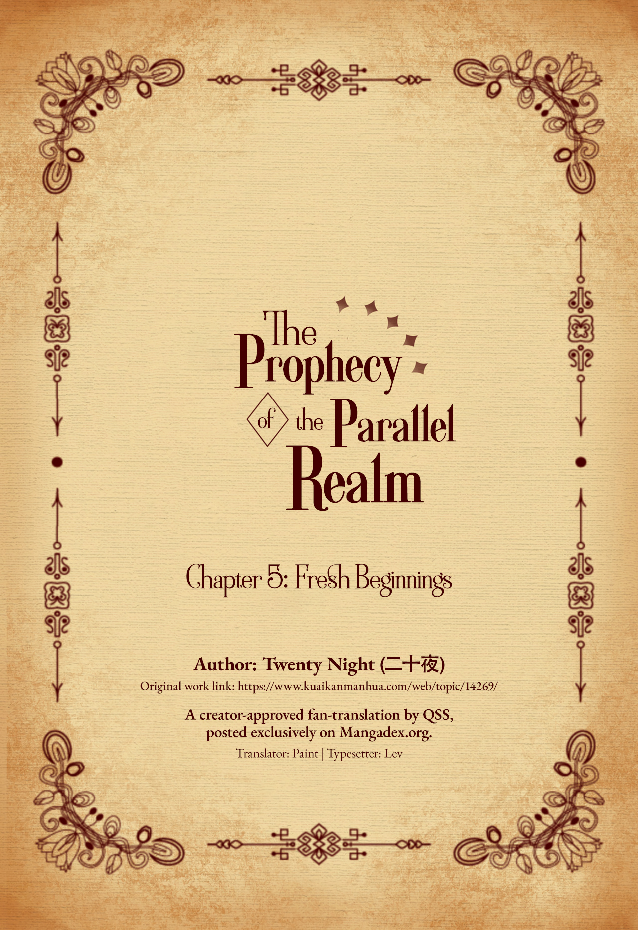 The Prophecy Of The Parallel Realm - Chapter 5: Fresh Beginnings