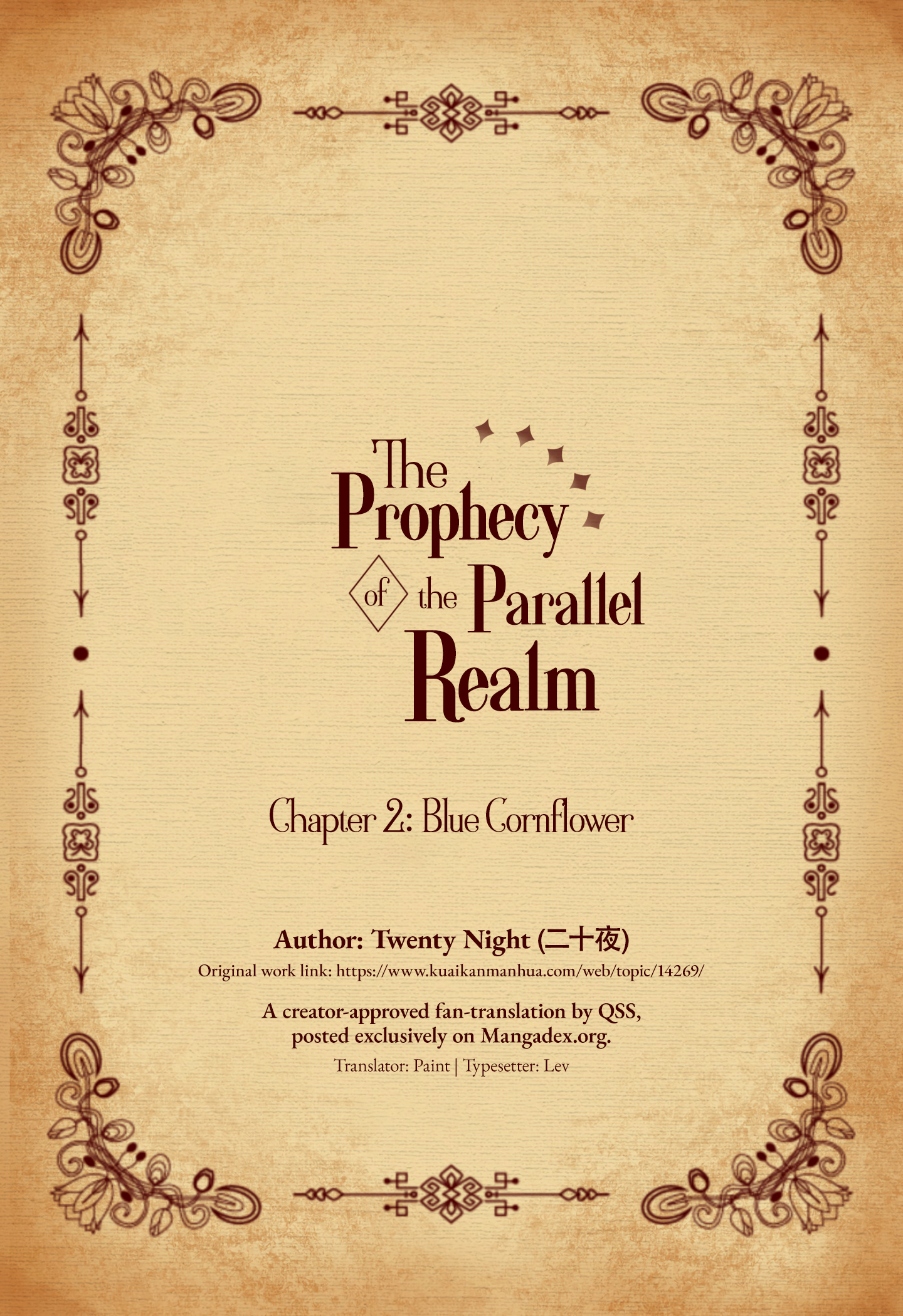 The Prophecy Of The Parallel Realm - Chapter 2: Blue Cornflower