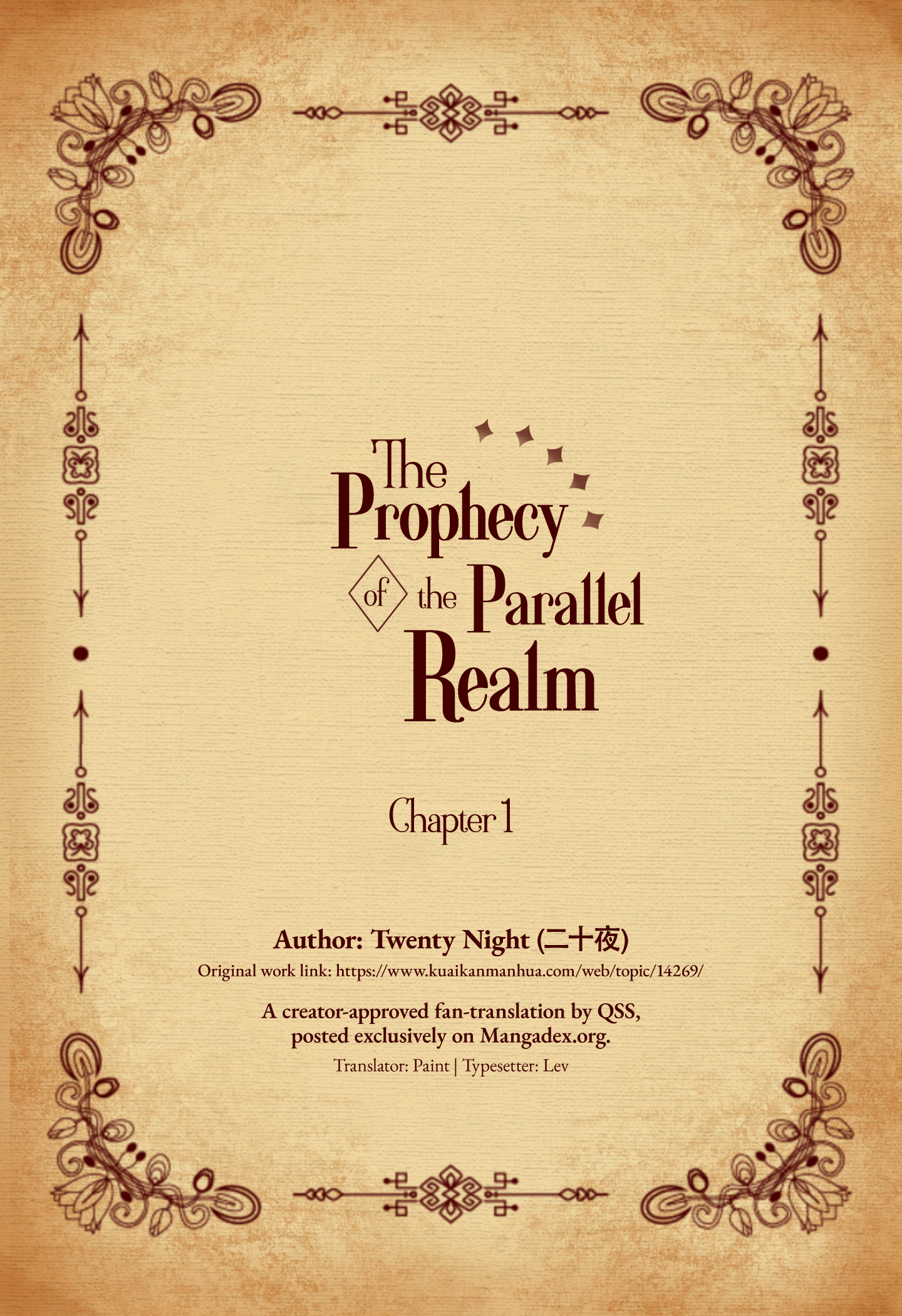 The Prophecy Of The Parallel Realm - Chapter 1: Prelude