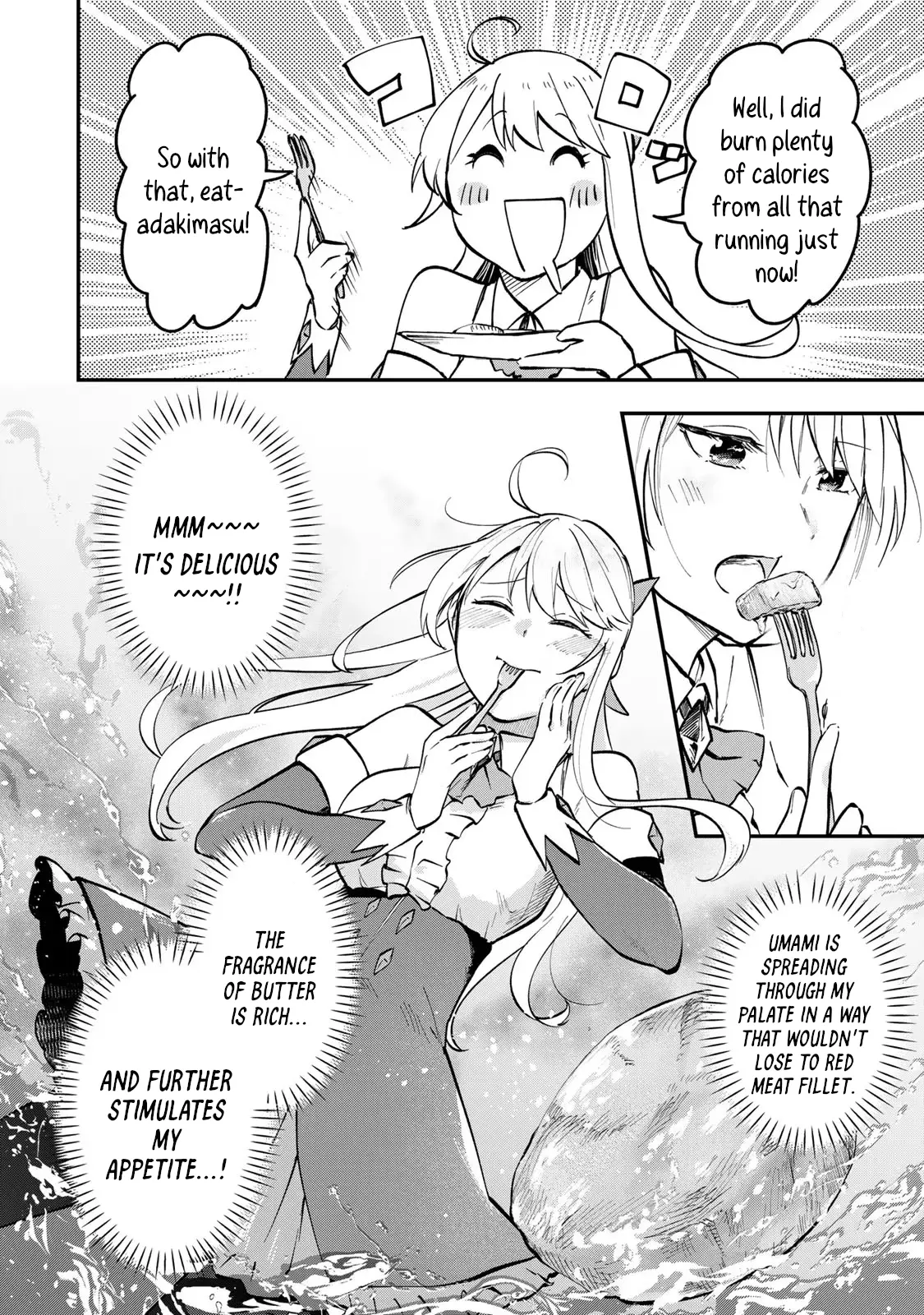 Tsuihousareta Ojou-Sama No "Monster Wo Taberu Hodo Tsuyoku Naru" Skill Wa, 1-Shoku De 1 Level Up Suru Zendaimimon No Saikyou Skill Deshita. 3-Nichi De Jinrui Saikyou Ni Narimashita Wa~! - Vol.1 Chapter 2: Gobbling Up Sauteed Mimic!