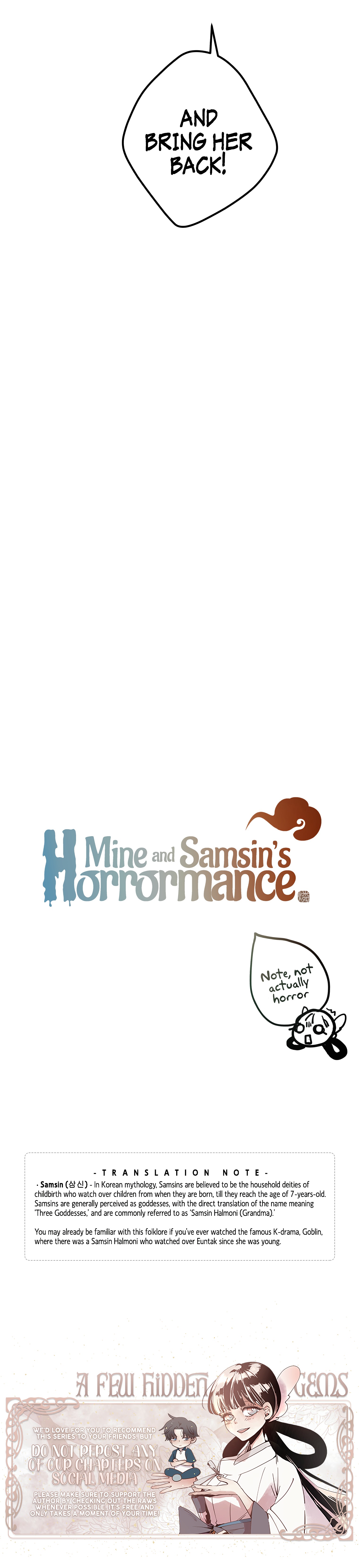 Mine And Samsin’s Horrormance - Chapter 0