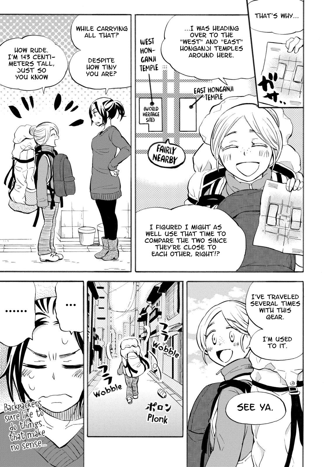 Hannari Girori No Yoriko-San - Vol.3 Chapter 28: Yoriko-San & Backpackers