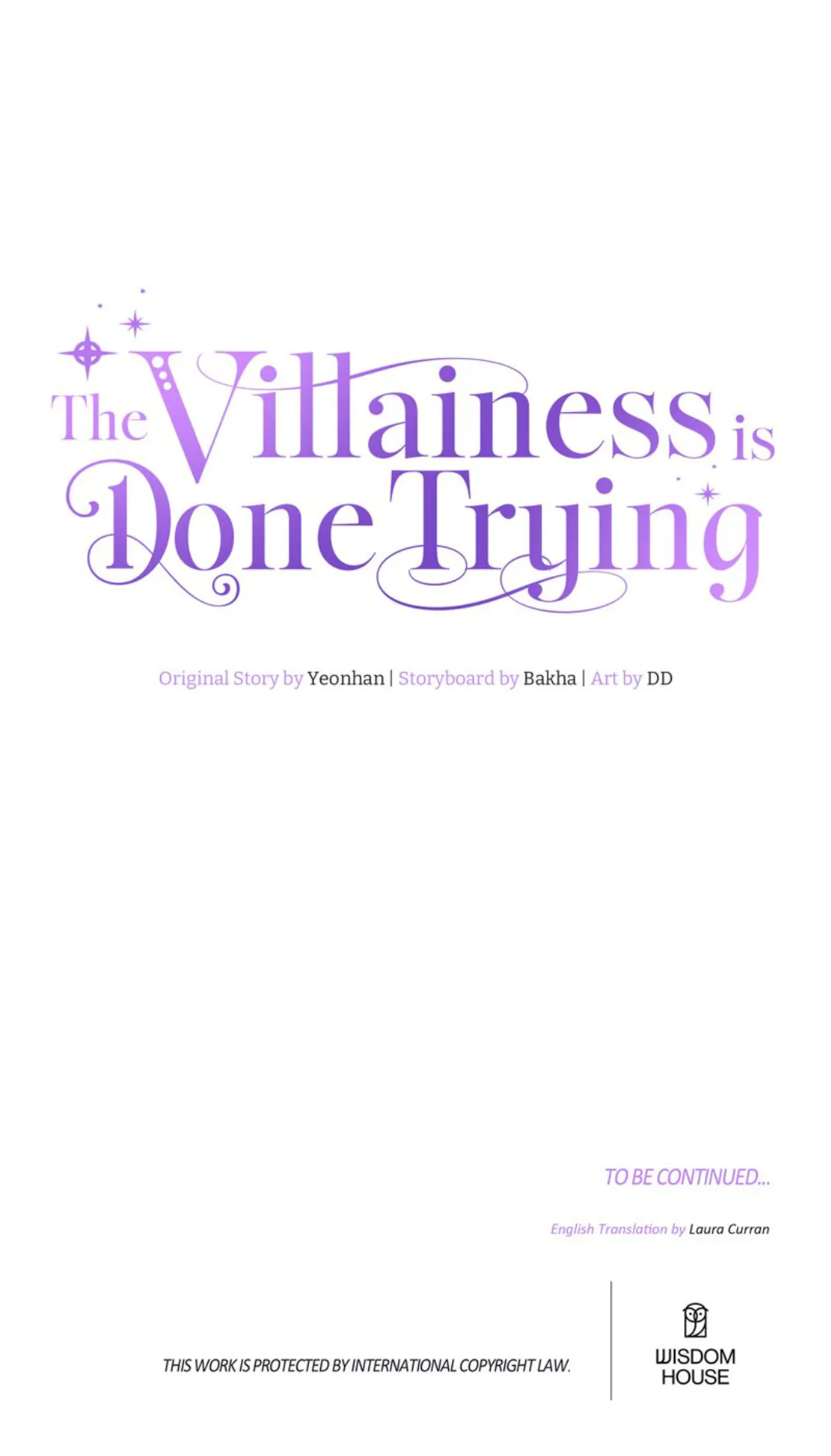 The Villainess Is Done Trying - Chapter 1