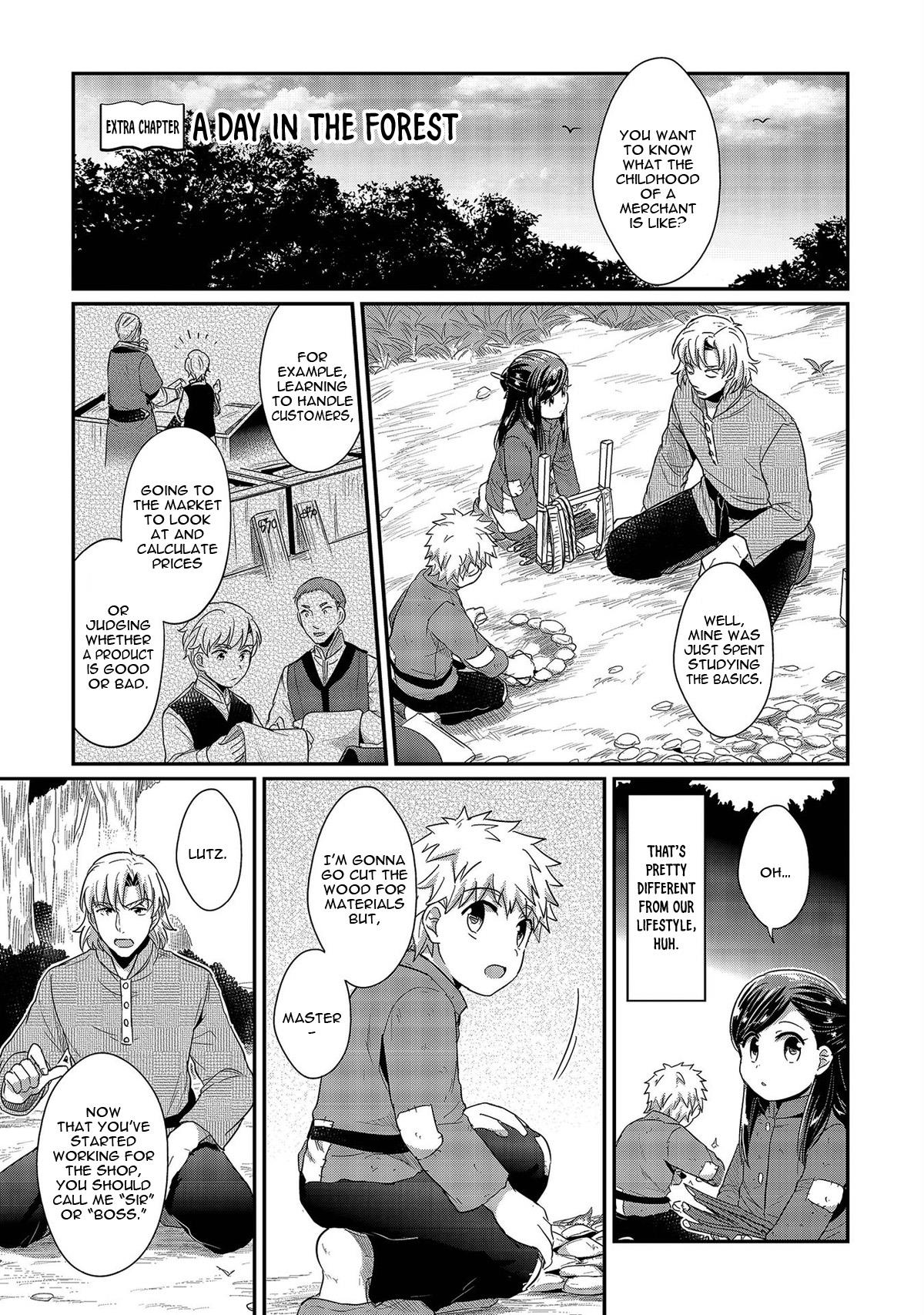 Honzuki No Gekokujou ~Shisho Ni Naru Tame Ni Wa Shudan Wo Erandeiraremasen~ Dai 1-Bu 「Hon Ga Nai Nara Tsukureba Ii!」 - Vol.6 Chapter 29.5: A Day In The Forest