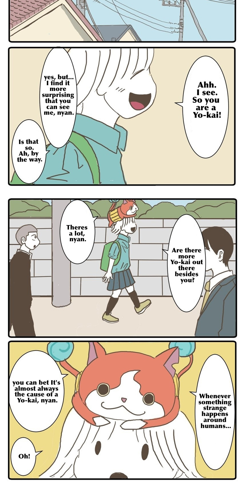 1%Orange×Yo-Kai Watch♪ ~There Are Yo-Kai In My Youth!?~ - Chapter 1: The Story Of Aoi And Jibanyan