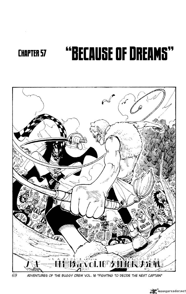 One Piece - Chapter 57 : Because Of The Dreams