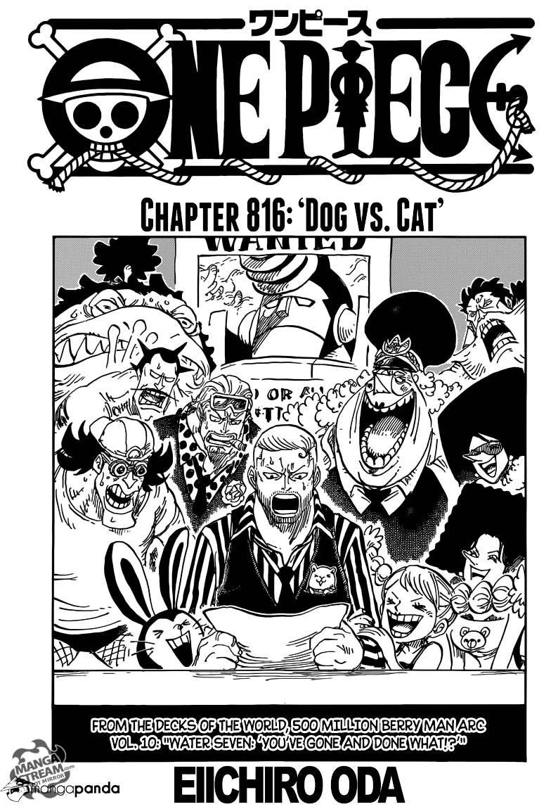 One Piece - Chapter 816 : Dog Vs Cat