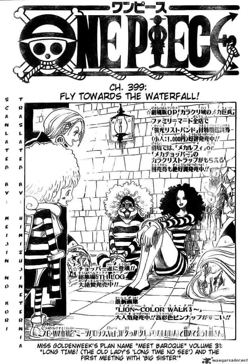 One Piece - Chapter 399 : Jump To The Fall!!