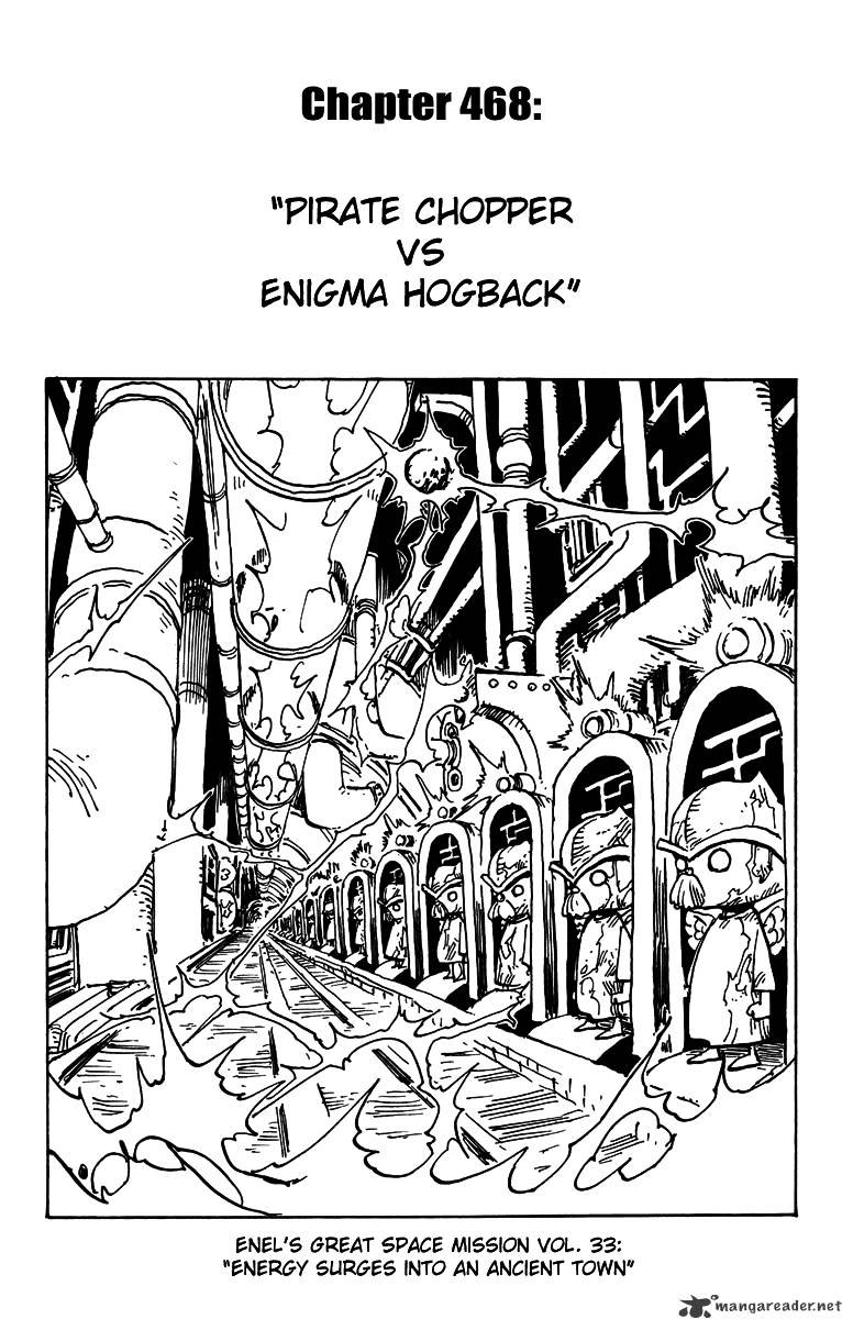 One Piece - Chapter 468 : Pirate Chopper Vs Enigma Hogback