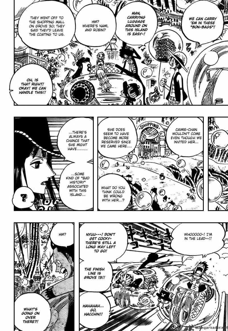 One Piece - Chapter 497 : Adventure On The Islands Of The Dancing Bubbles