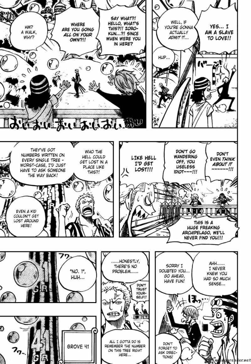 One Piece - Chapter 497 : Adventure On The Islands Of The Dancing Bubbles