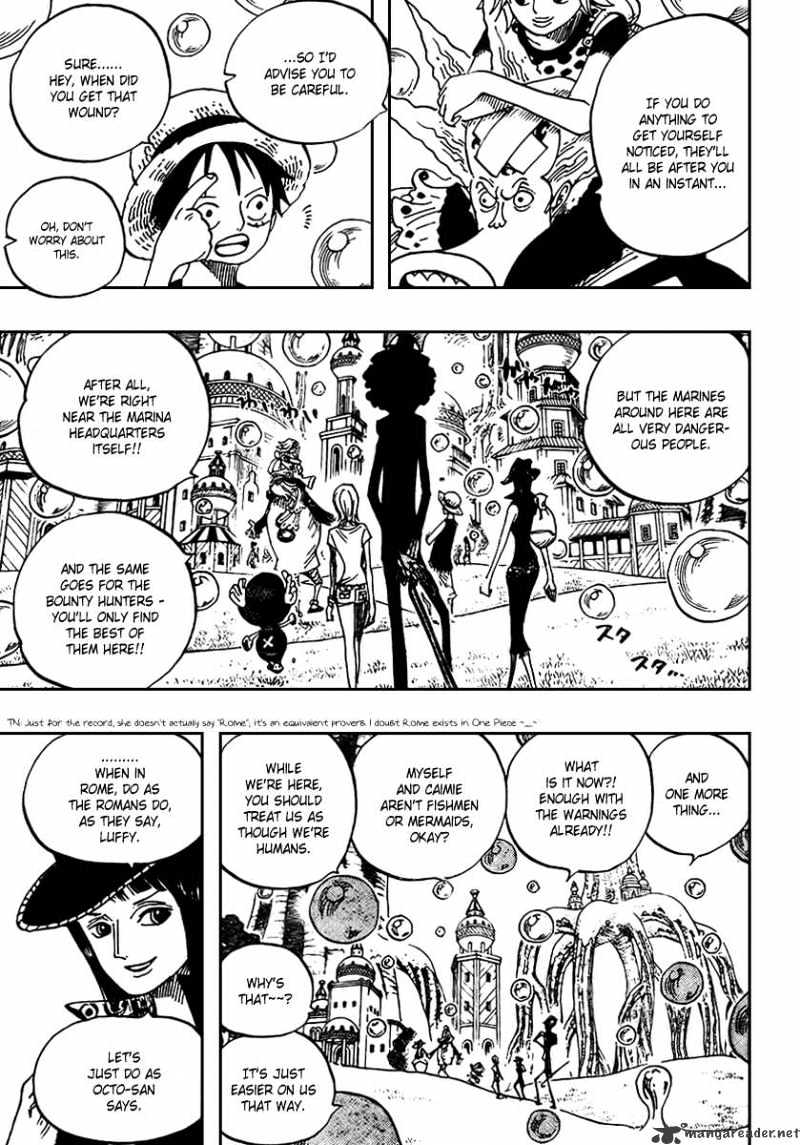 One Piece - Chapter 497 : Adventure On The Islands Of The Dancing Bubbles