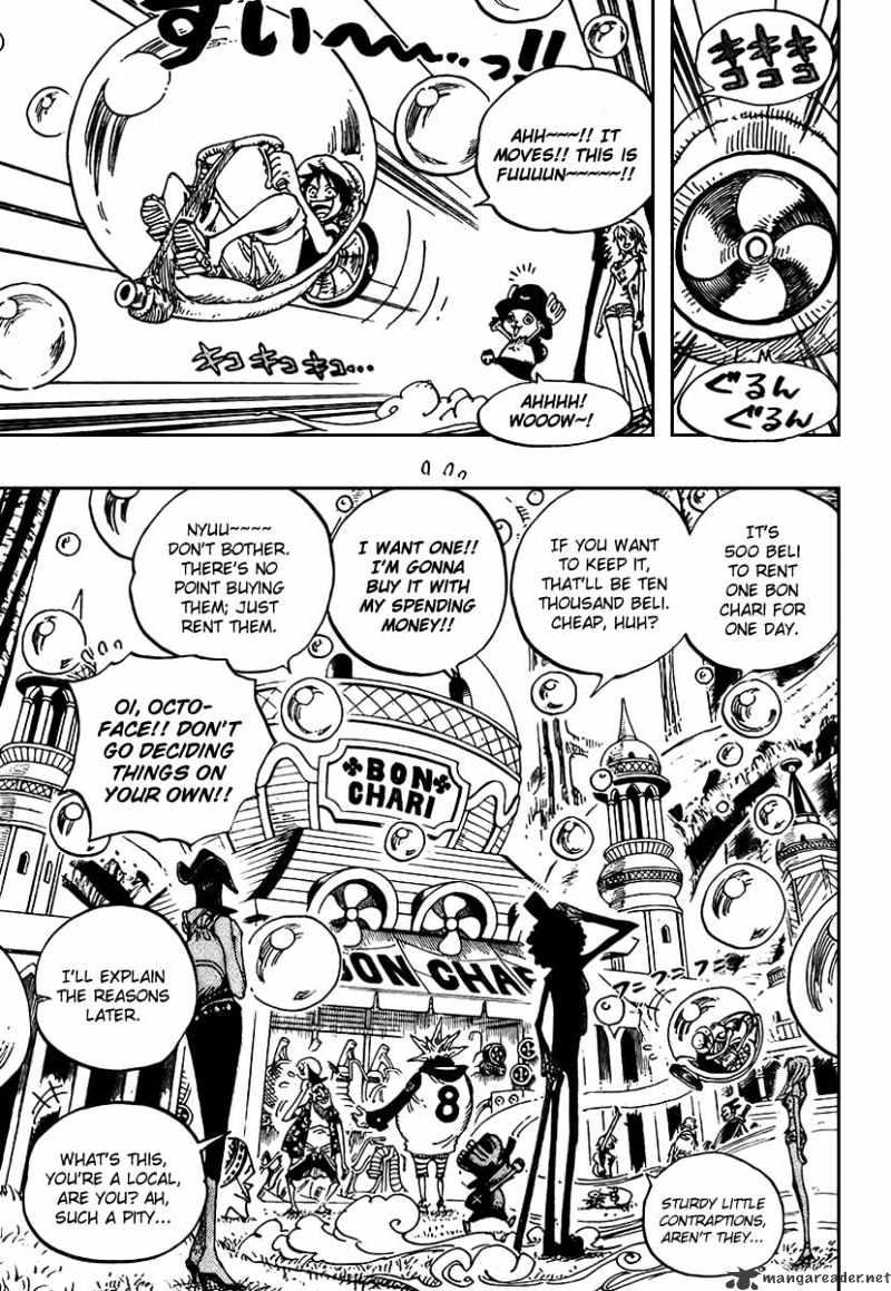 One Piece - Chapter 497 : Adventure On The Islands Of The Dancing Bubbles