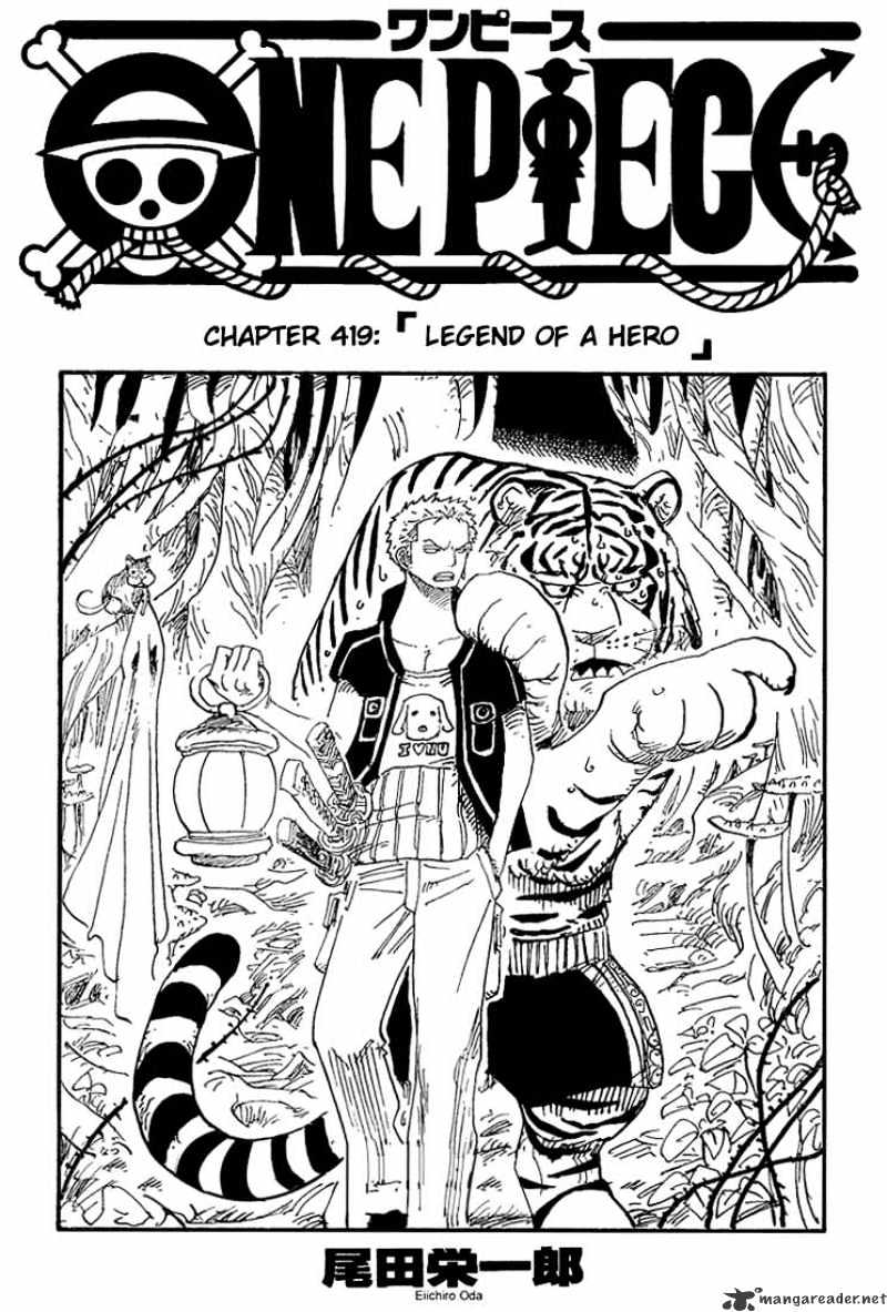 One Piece - Chapter 419 : Legend Of A Hero