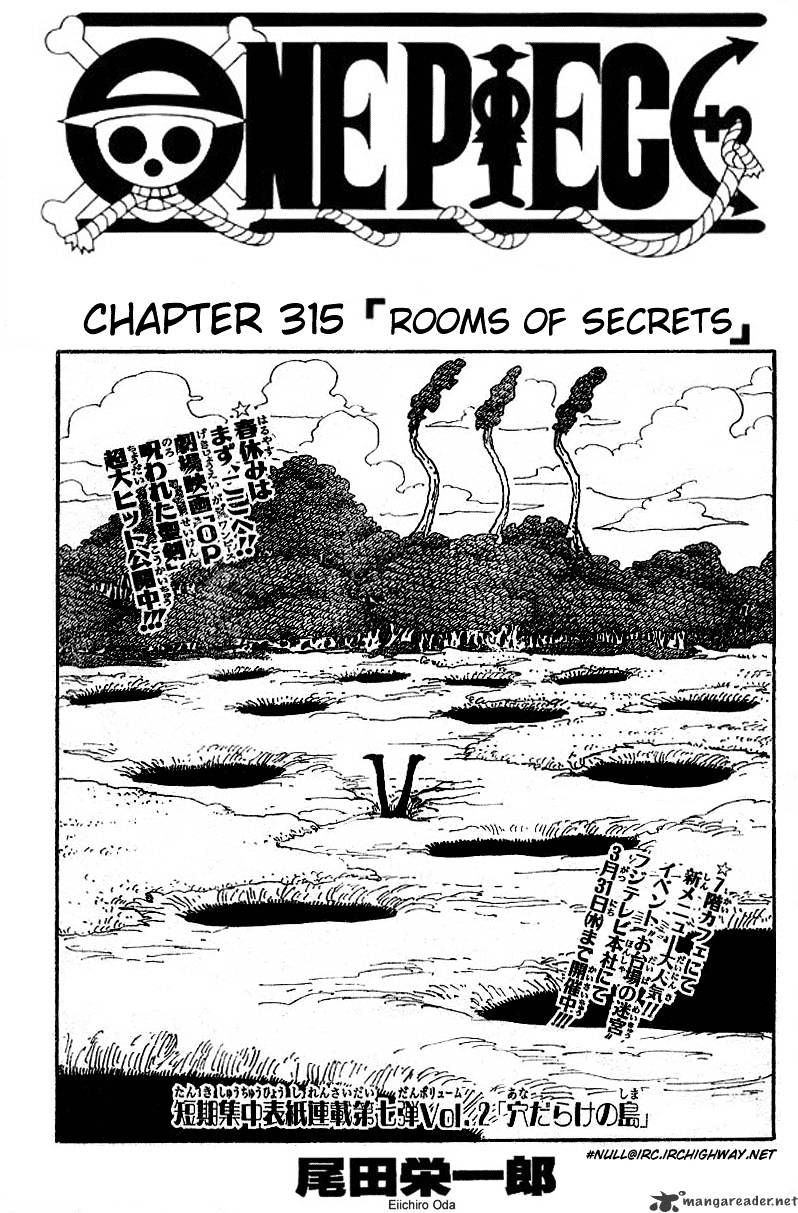 One Piece - Chapter 315 : Rooms Of Secrets