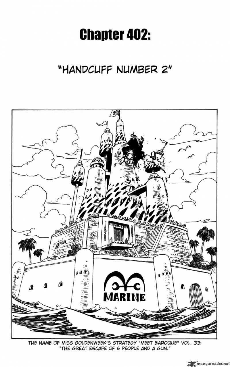 One Piece - Chapter 402 : Handcuff Number 2