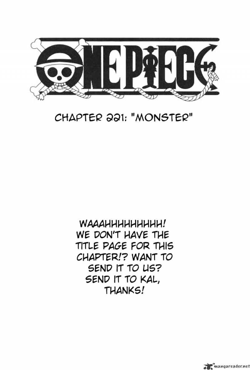 One Piece - Chapter 221 : Monster