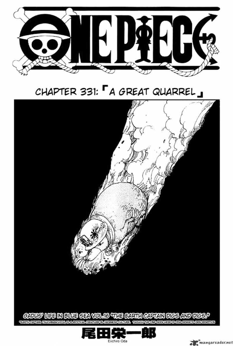 One Piece - Chapter 331 : A Great Quarrel