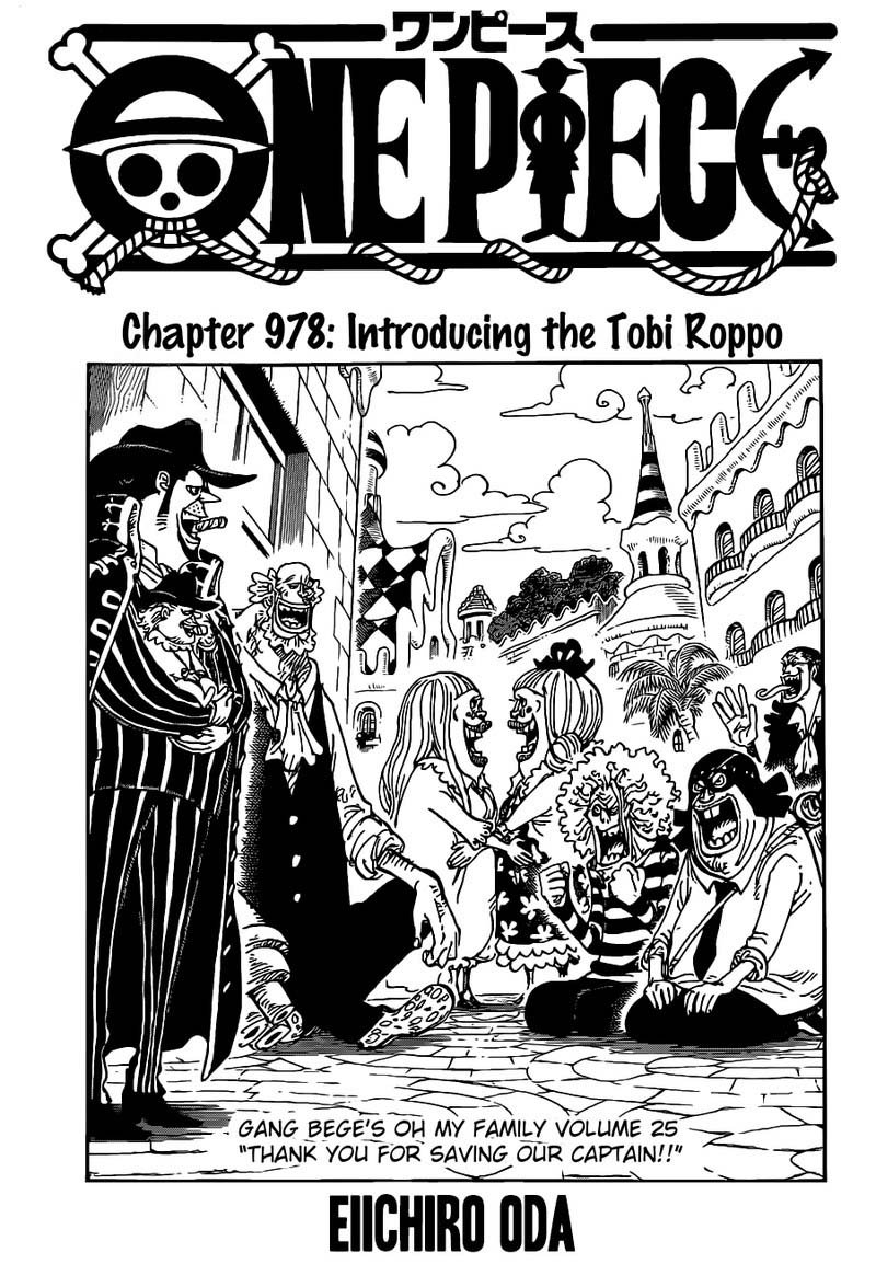 One Piece - Chapter 978: Introducing The Tobi Roppo