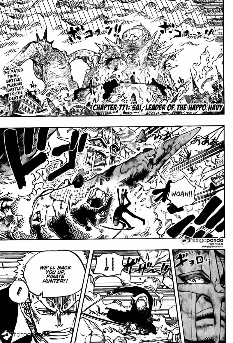 One Piece - Chapter 771 : Sai, Leader Of The Happo Navy