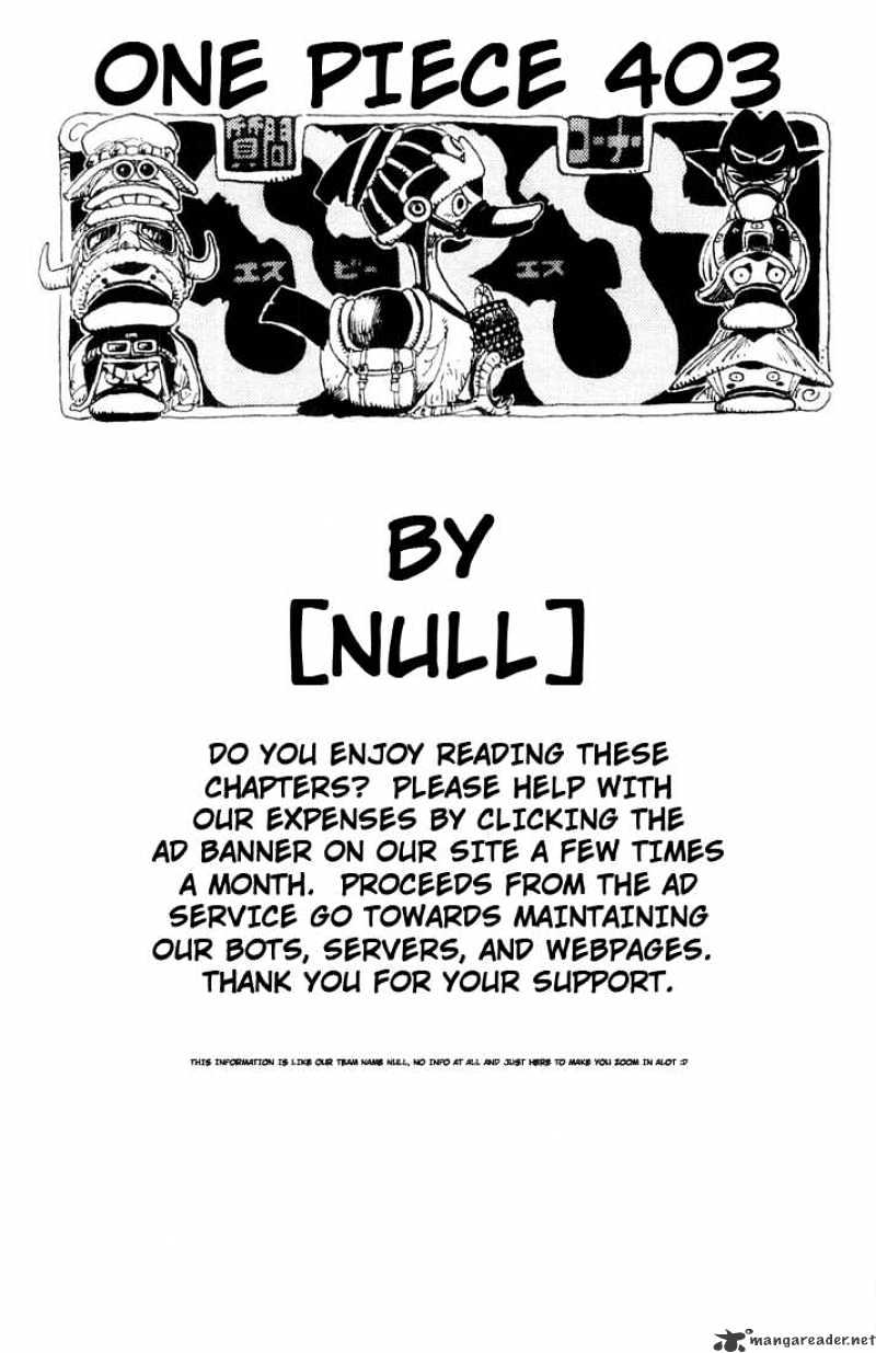 One Piece - Chapter 403 : Mr. Kishido