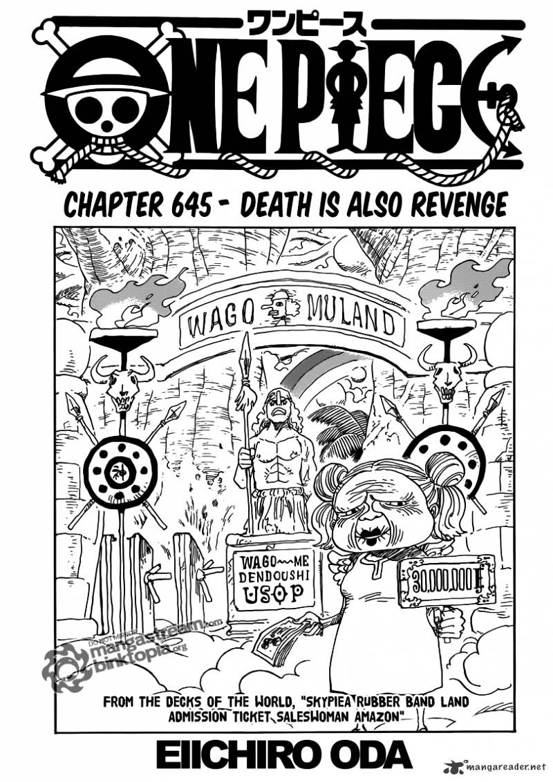 One Piece - Chapter 645 : Death Is Also Revenge