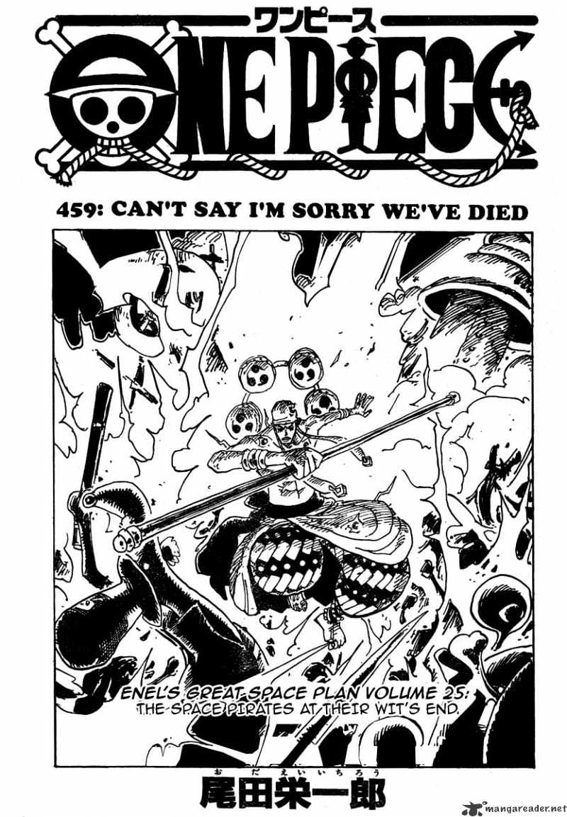 One Piece - Chapter 459 : Can T Say I M Sorry We Ve Died