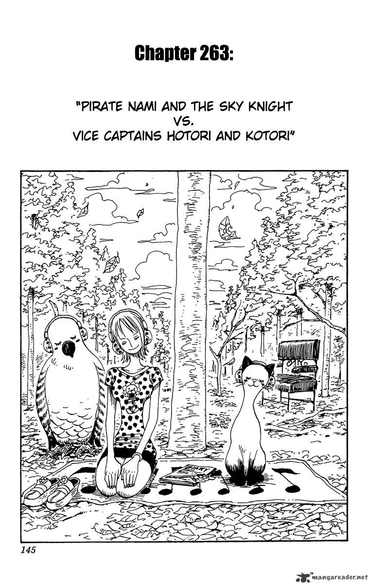 One Piece - Chapter 263 : Nami And The Strange Knight V.s. 2Nd Captains Hotori And Kotori