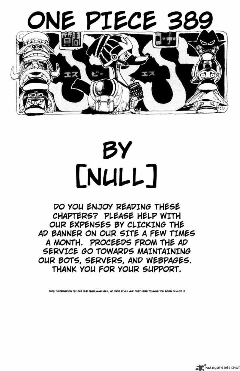 One Piece - Chapter 389 : Response