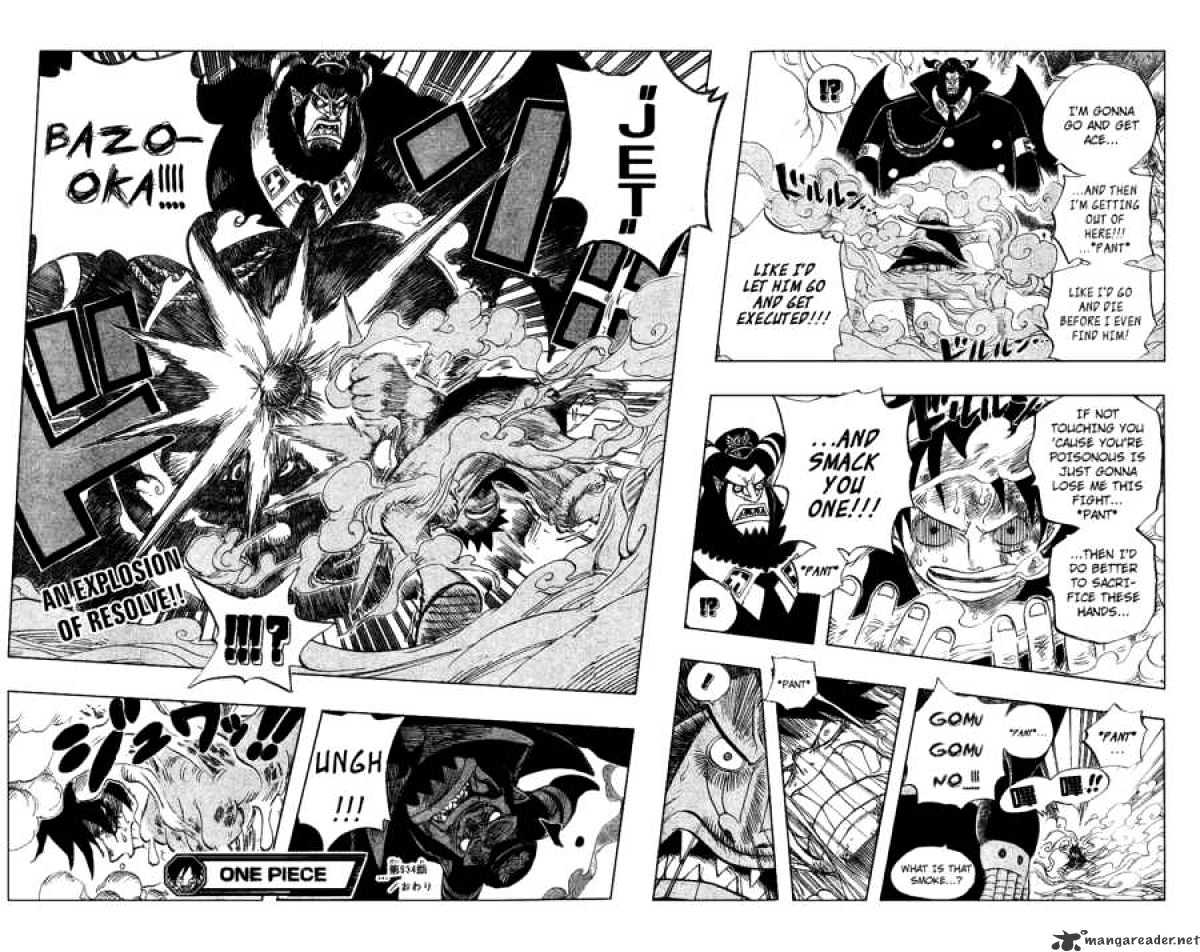 One Piece - Chapter 534 : Chief Warden Magellan Vs Pirate Luffy