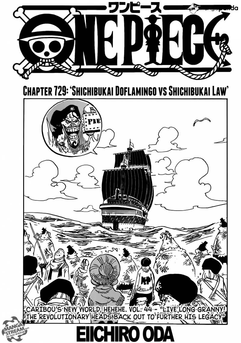 One Piece - Chapter 729 : Shichibukai Doflamingo Vs Shichibukai Law