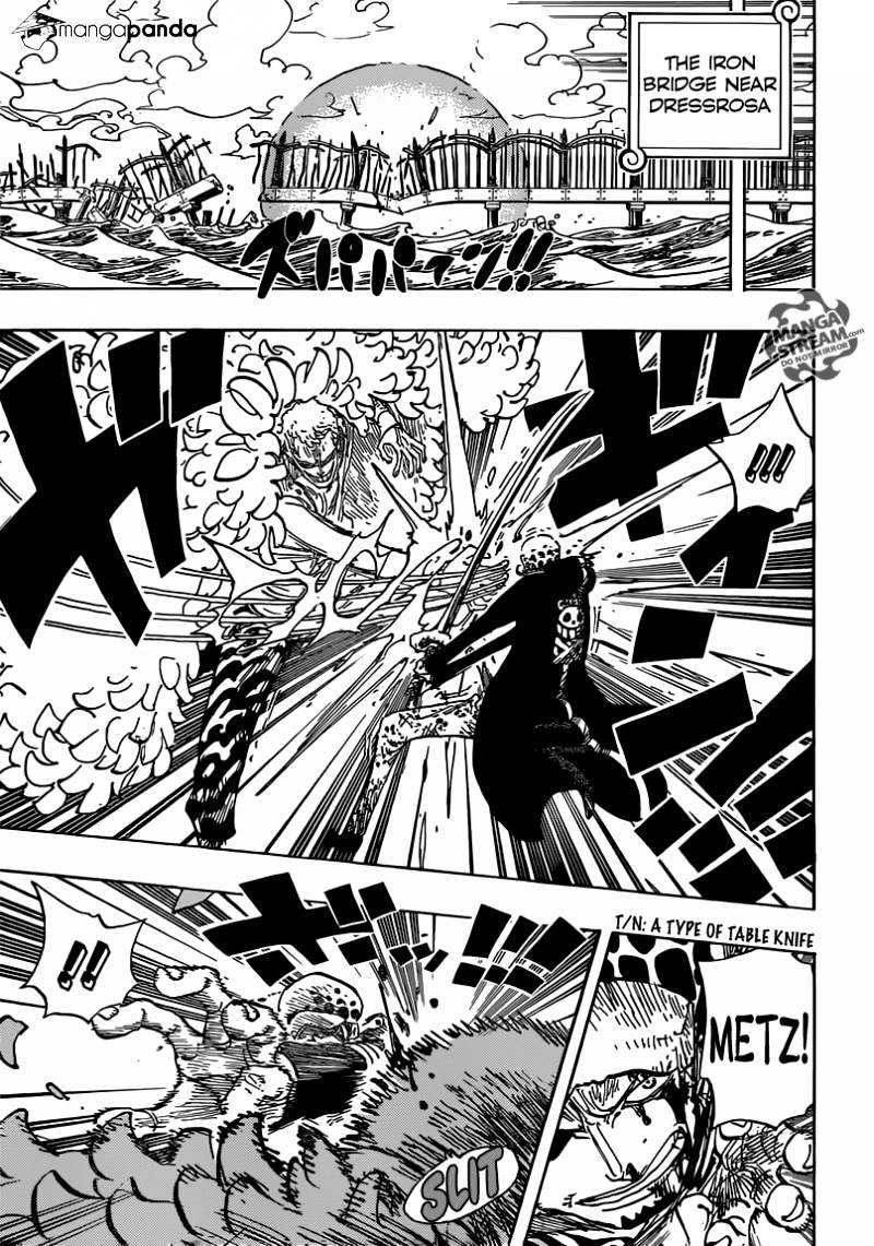 One Piece - Chapter 729 : Shichibukai Doflamingo Vs Shichibukai Law