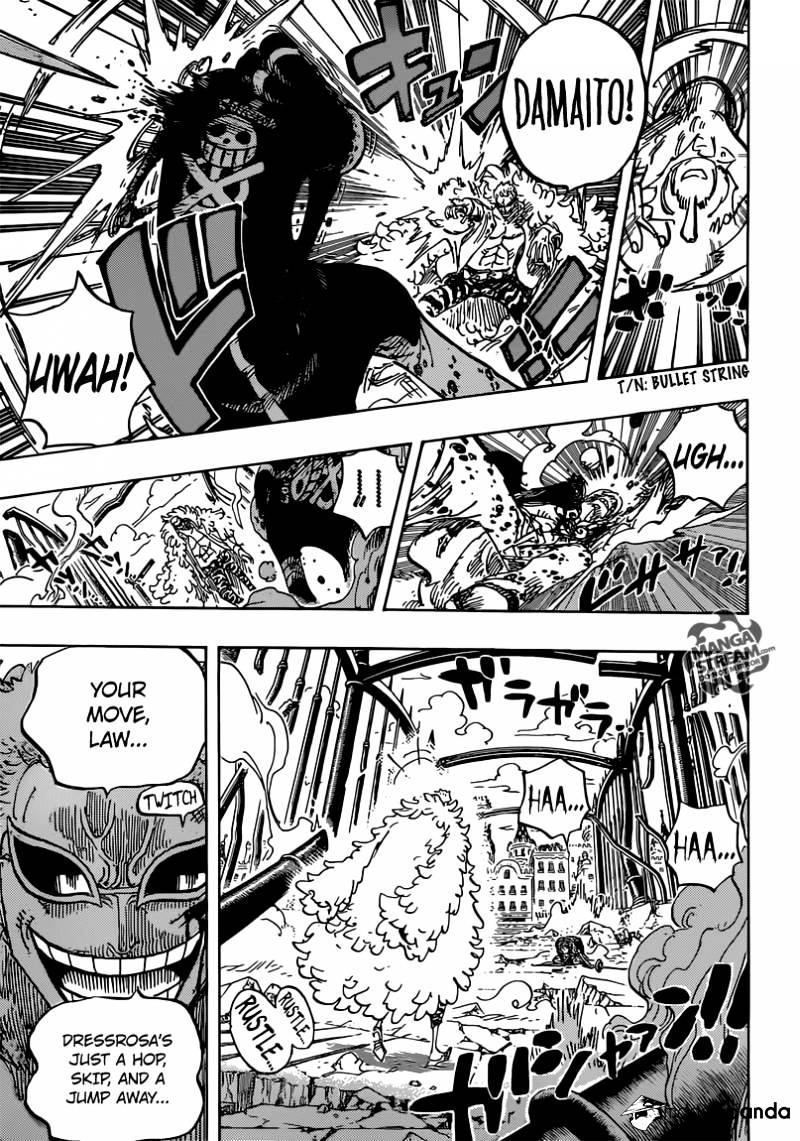 One Piece - Chapter 729 : Shichibukai Doflamingo Vs Shichibukai Law