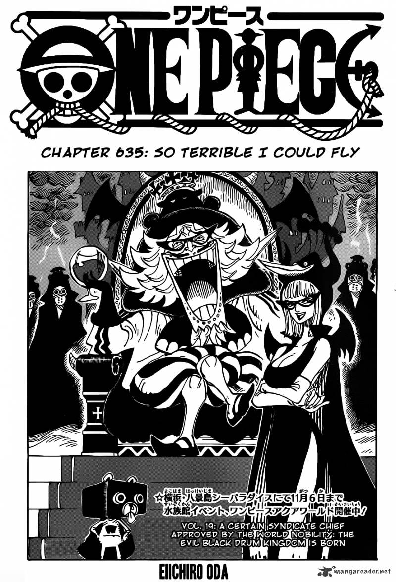 One Piece - Chapter 635 : So Grotesque I Could Fly