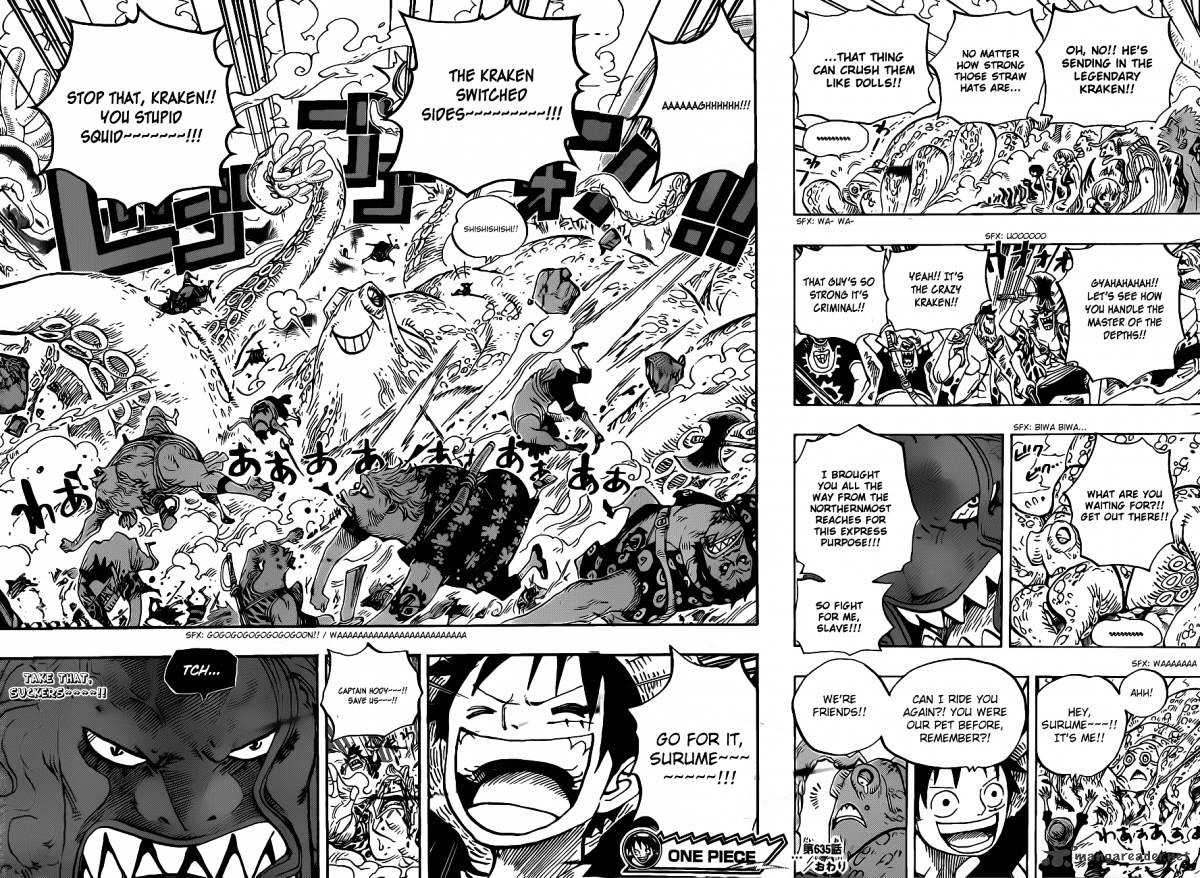 One Piece - Chapter 635 : So Grotesque I Could Fly