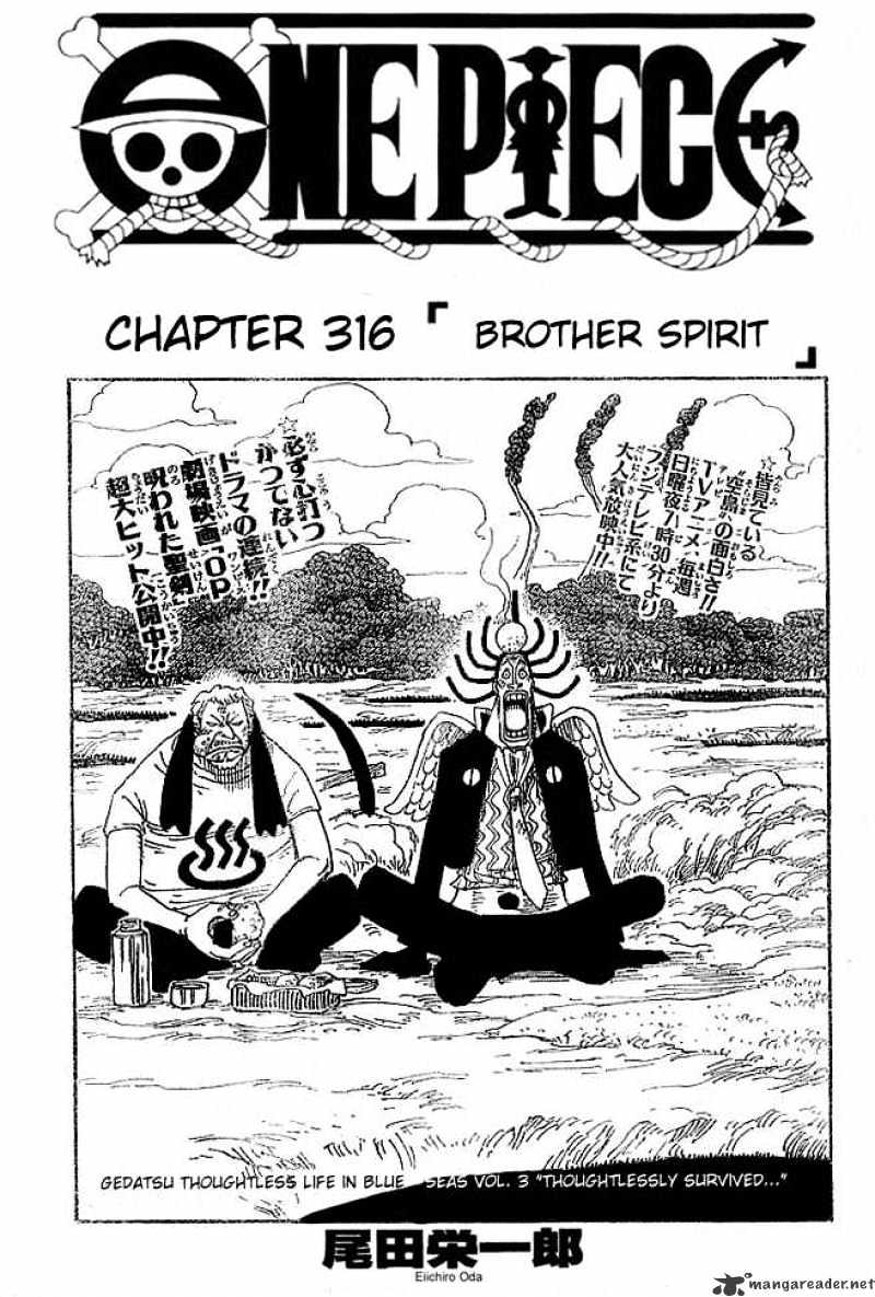 One Piece - Chapter 316 : Brother Spirit