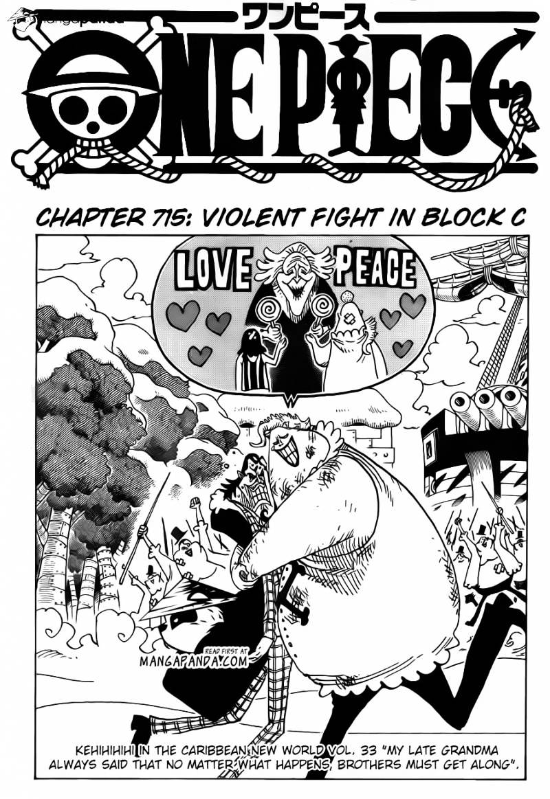 One Piece - Chapter 715 : Violent Fight In Block C