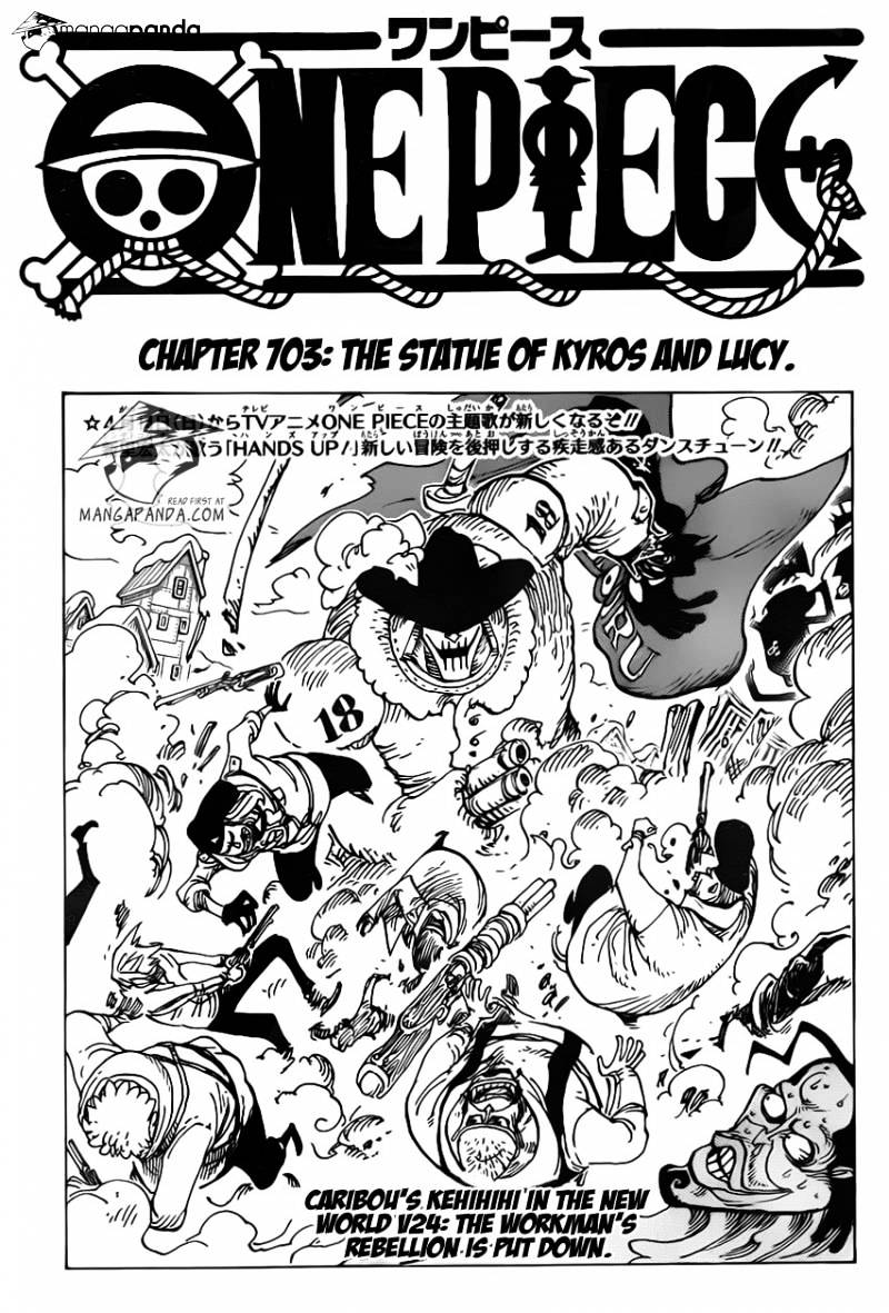 One Piece - Chapter 704 : The Statue Of Kyros And Lucy.