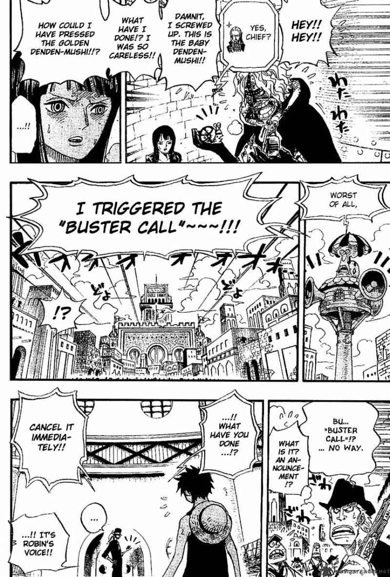 One Piece - Chapter 409 : Bad News Emergency Boardcasting