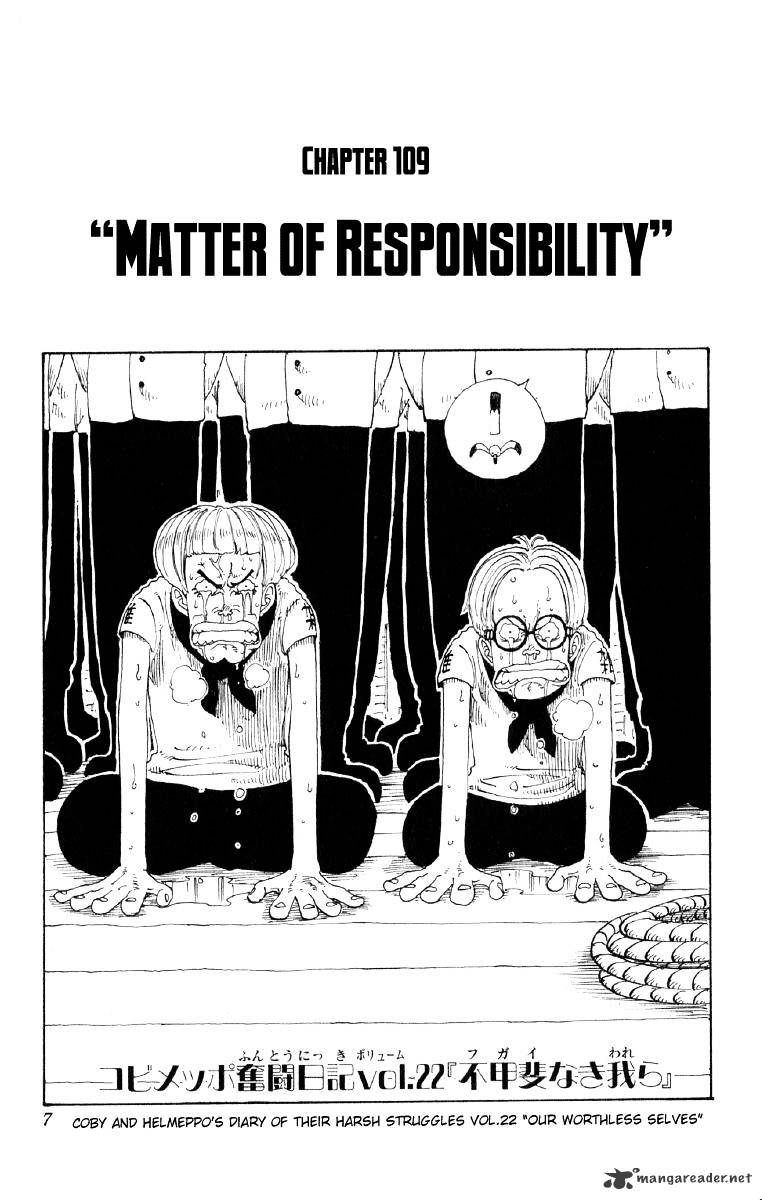 One Piece - Chapter 109 : Problems With Responsibilty